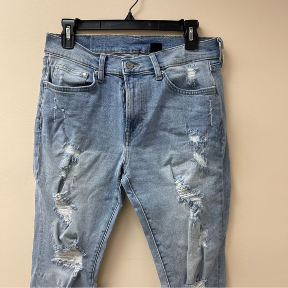 H&M men’s denim skinny rip jean size 32 - Picture 2 of 10